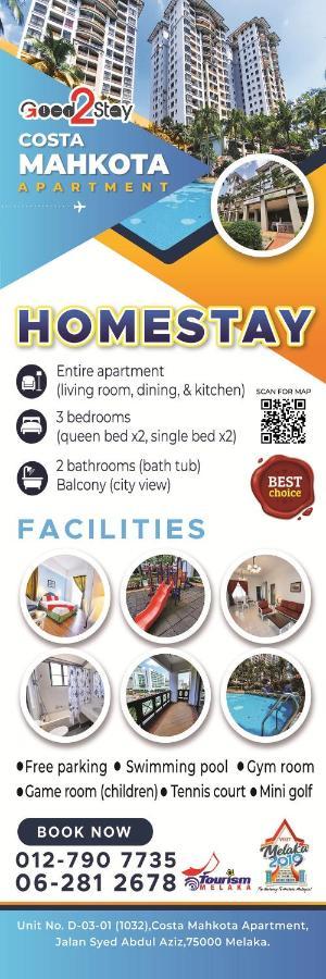 Good2Stay Apartment 6-8Pax L 3R2B L 2 Parking L Coway Water L Unifi I Swimming Pool Malacca Екстер'єр фото